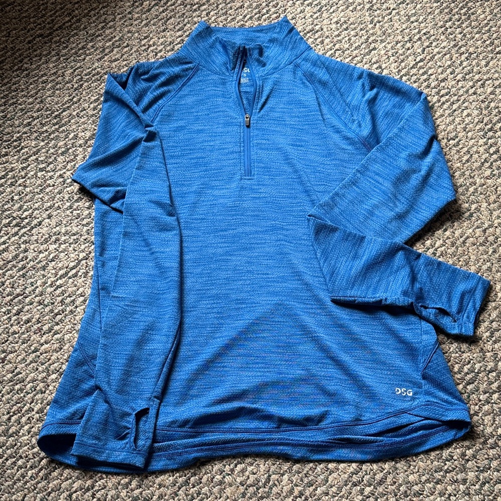 DSG Heathered Royal Blue Quarter-Zip Pullover